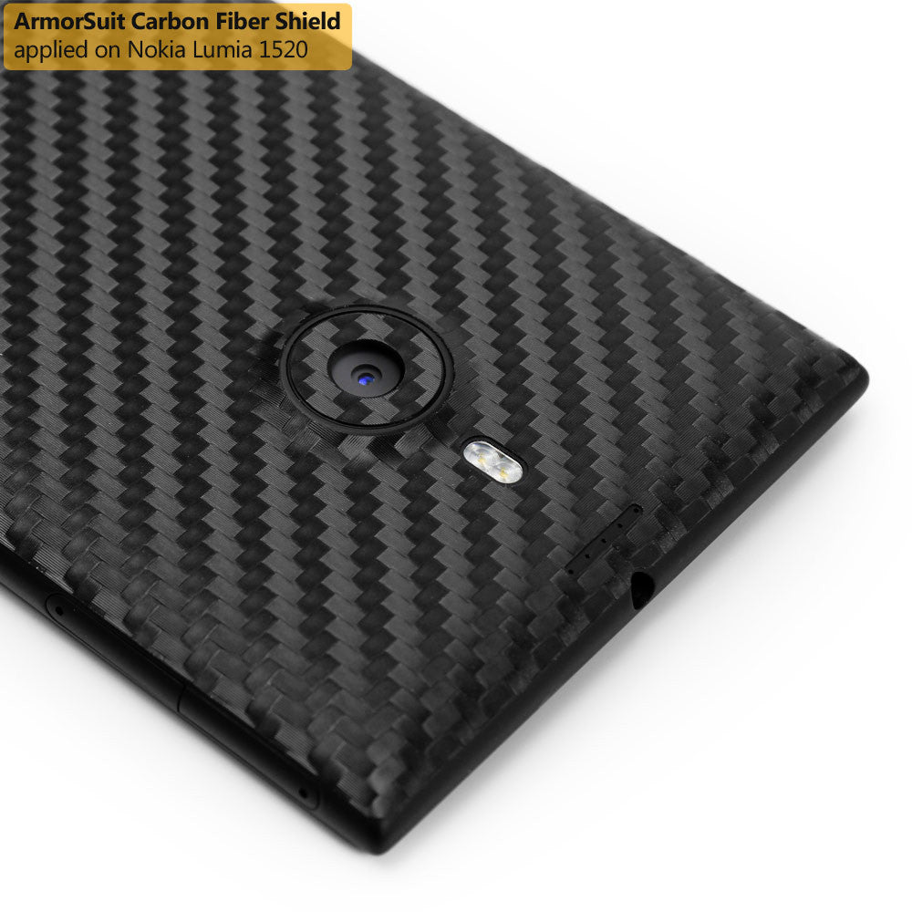Nokia Lumia 1520 Screen Protector + Black Carbon Fiber Film Protector