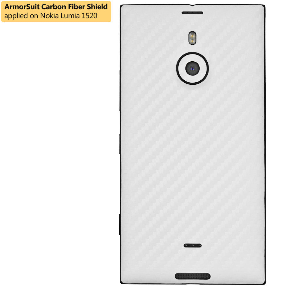 Nokia Lumia 1520 Screen Protector + White Carbon Fiber Film Protector