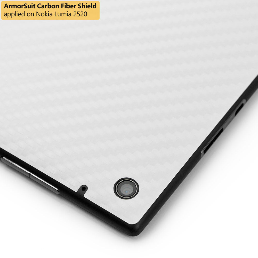 Nokia Lumia 2520 Tablet Screen Protector + White Carbon Fiber Film Protector
