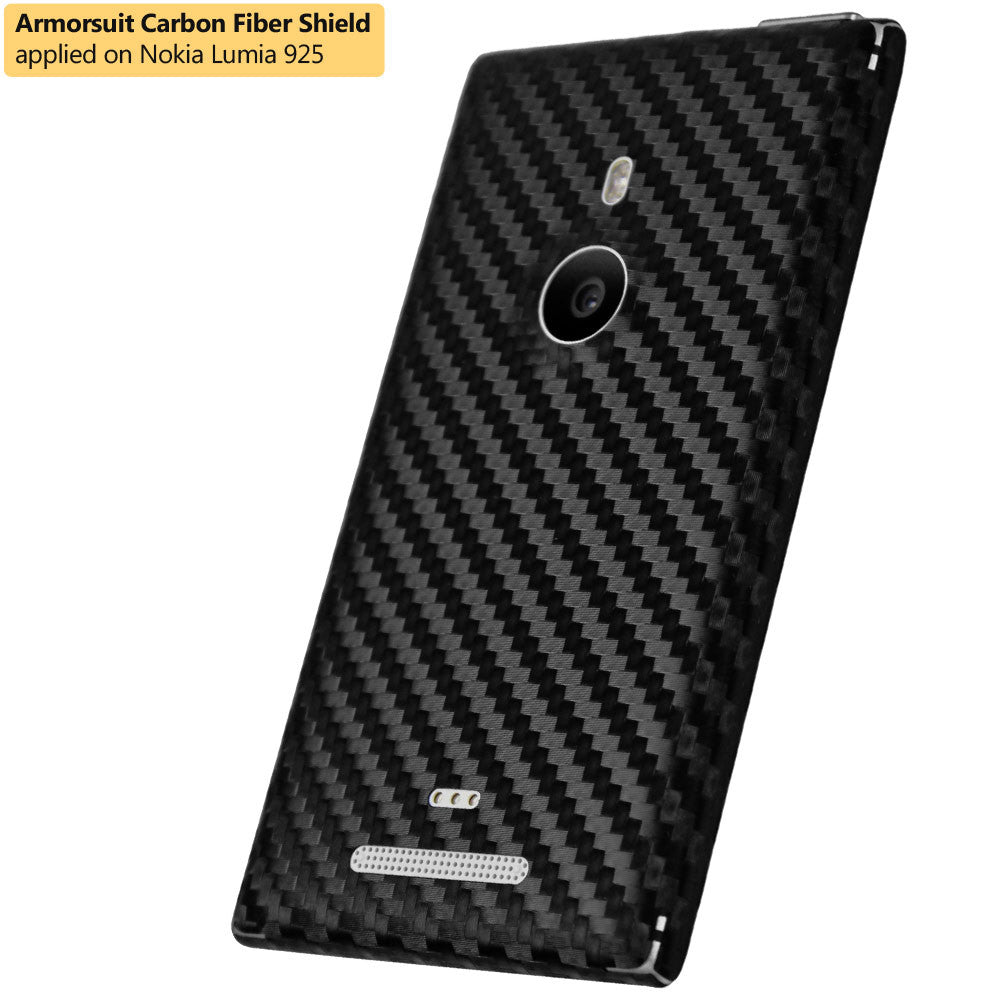 Nokia Lumia 925 Screen Protector + Black Carbon Fiber Film Protector