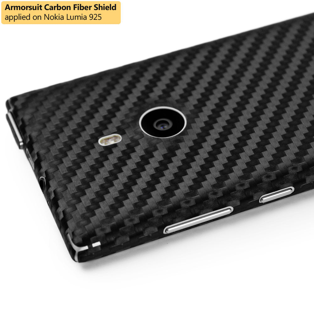 Nokia Lumia 925 Screen Protector + Black Carbon Fiber Film Protector