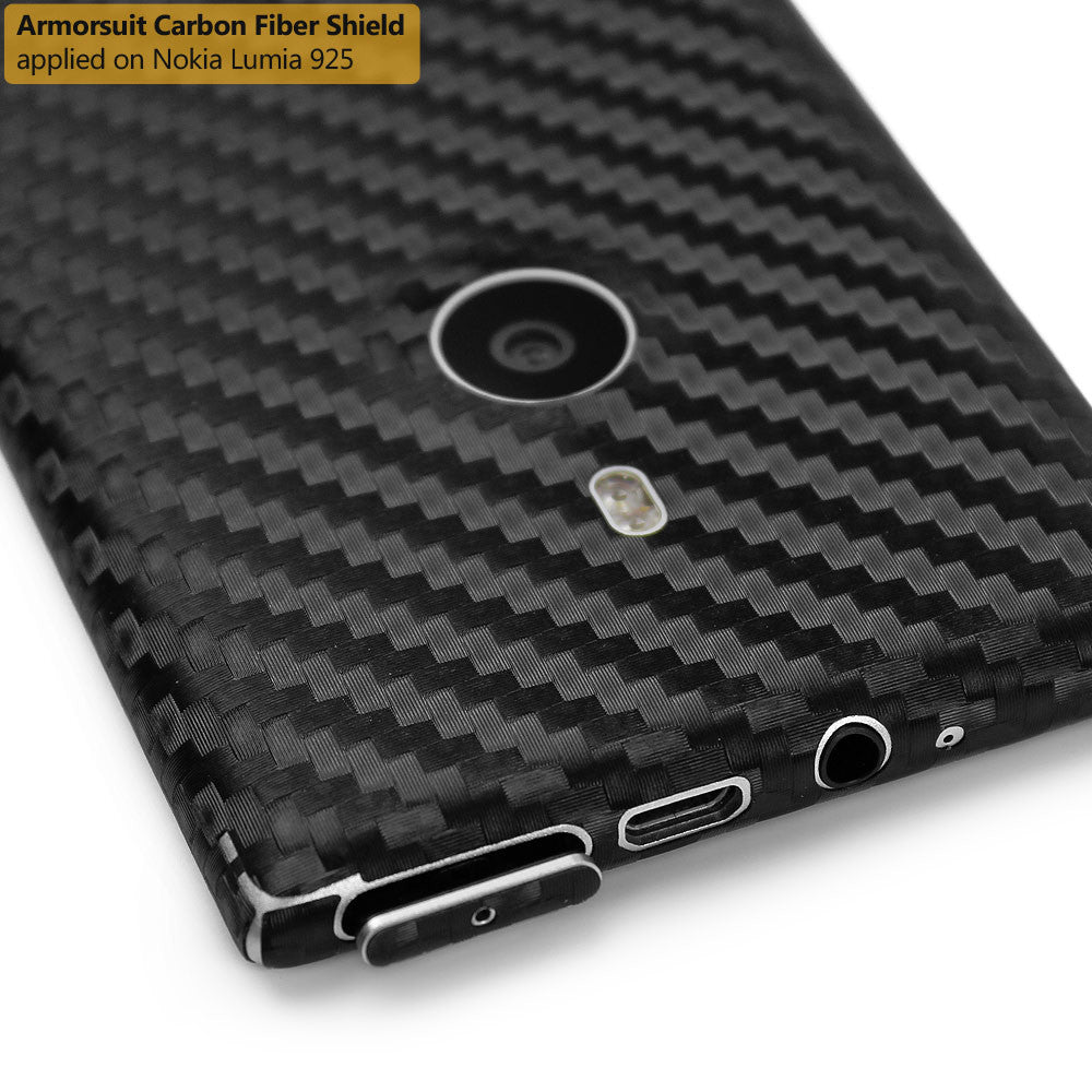 Nokia Lumia 925 Screen Protector + Black Carbon Fiber Film Protector