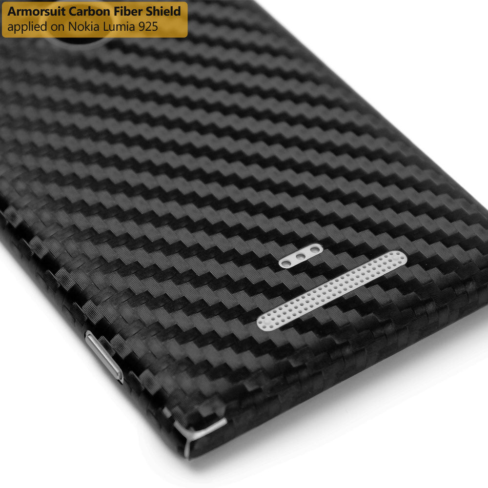 Nokia Lumia 925 Screen Protector + Black Carbon Fiber Film Protector