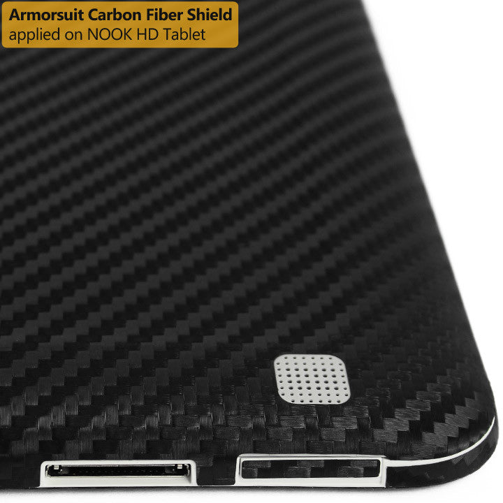 Barnes & Noble NOOK HD 7" Screen Protector + Black Carbon Fiber Film