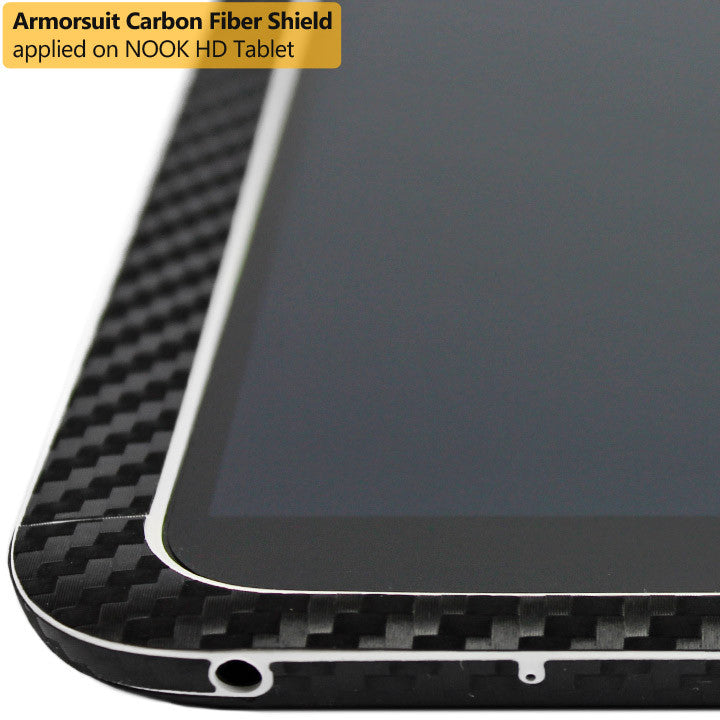 Barnes & Noble NOOK HD 7" Screen Protector + Black Carbon Fiber Film
