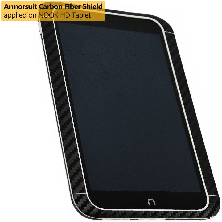 Barnes & Noble NOOK HD 7" Screen Protector + Black Carbon Fiber Film