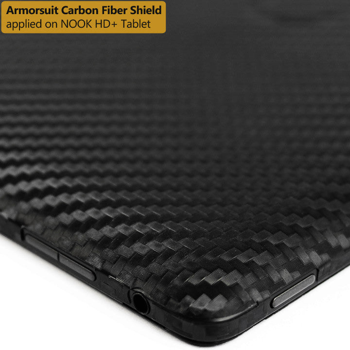 Barnes & Noble NOOK HD+ Screen Protector + Black Carbon Fiber Film