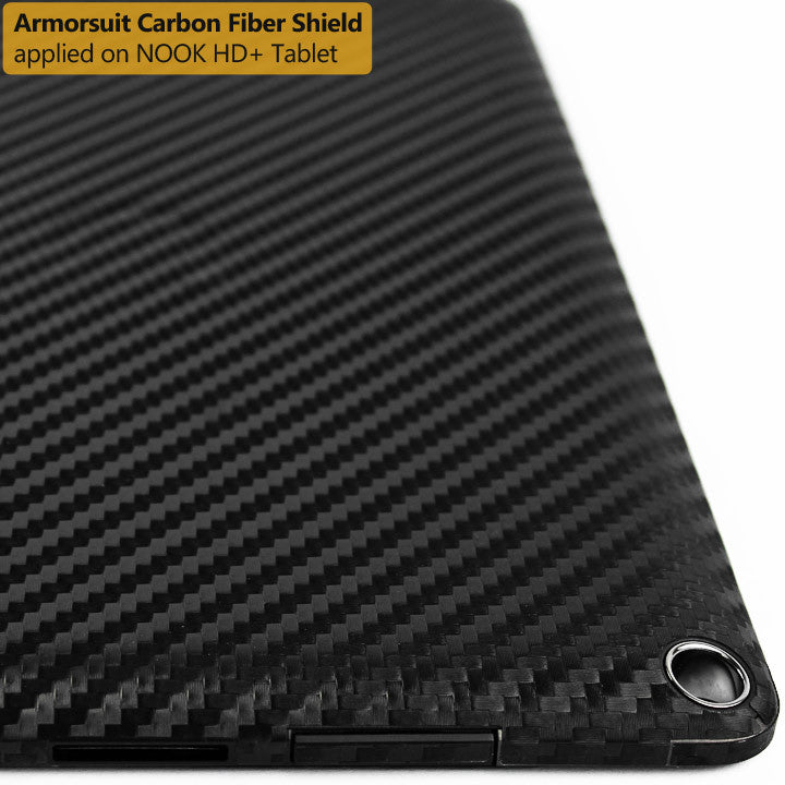 Barnes & Noble NOOK HD+ Screen Protector + Black Carbon Fiber Film