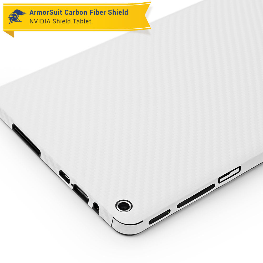 NVIDIA SHIELD Screen Protector + White Carbon Fiber Skin