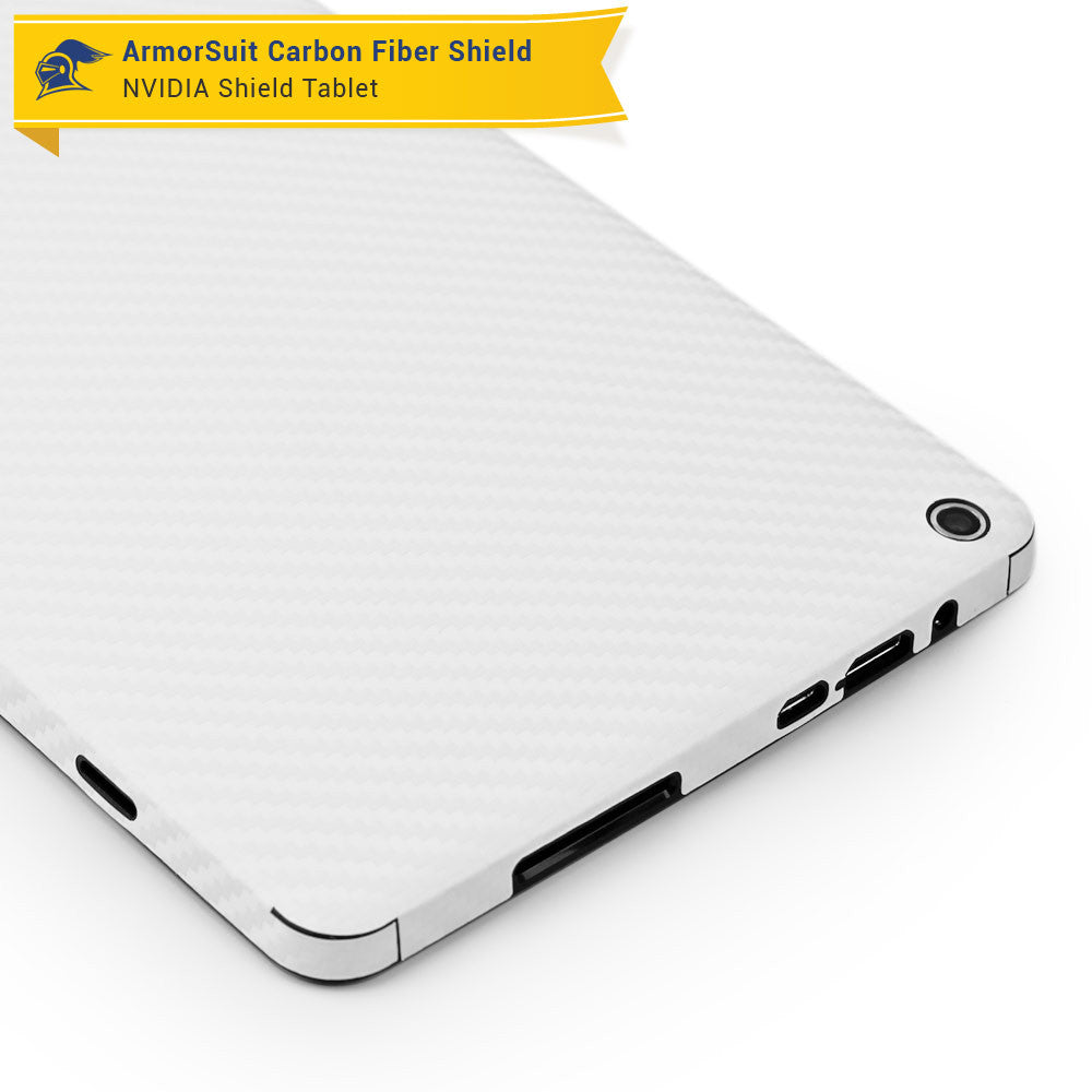 NVIDIA SHIELD Screen Protector + White Carbon Fiber Skin