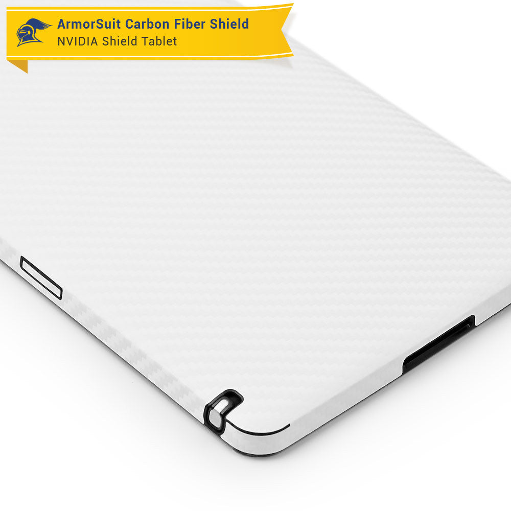 NVIDIA SHIELD Screen Protector + White Carbon Fiber Skin