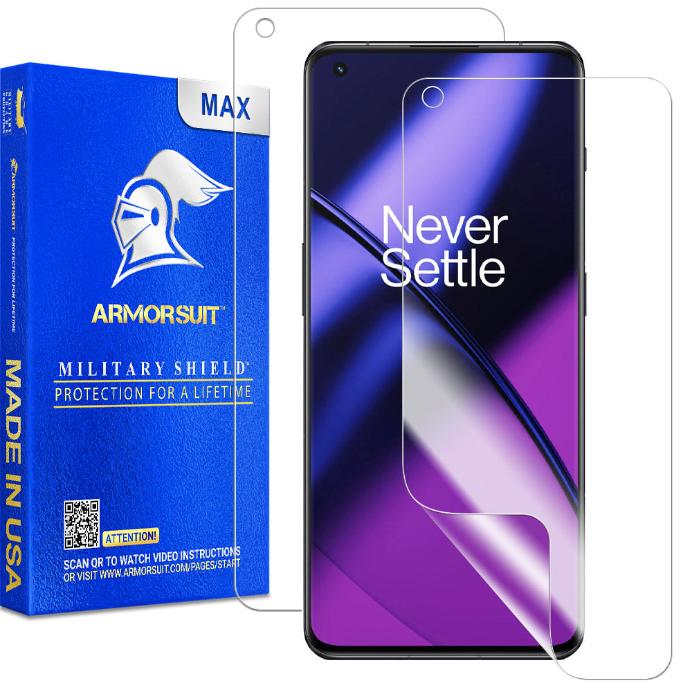 [2 Pack] ArmorSuit MilitaryShield Screen Protector Designed for OnePlus 11 [6.7 in] (2022) Anti-Bubble Clear Film