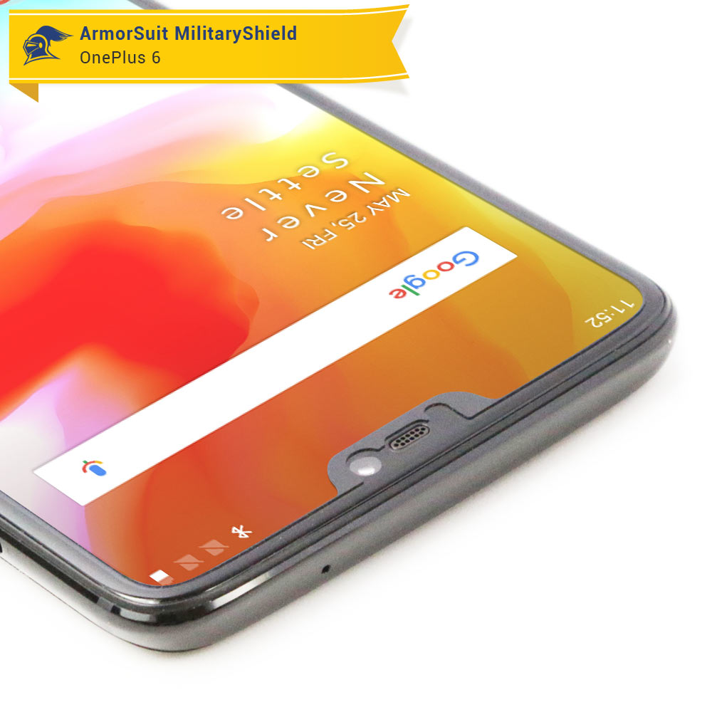 [2 Pack] OnePlus 6 Matte Case-Friendly Screen Protector