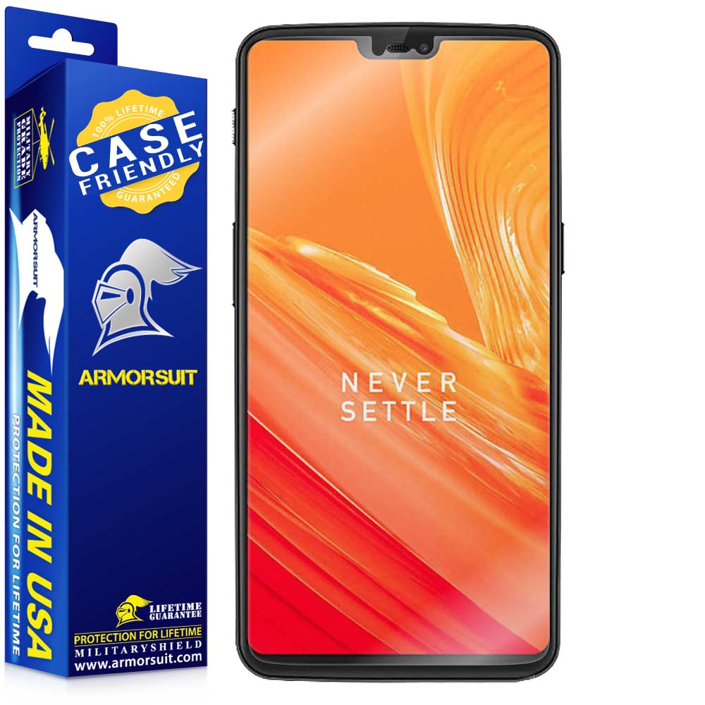 [2 Pack] OnePlus 6 Case-Friendly Screen Protector