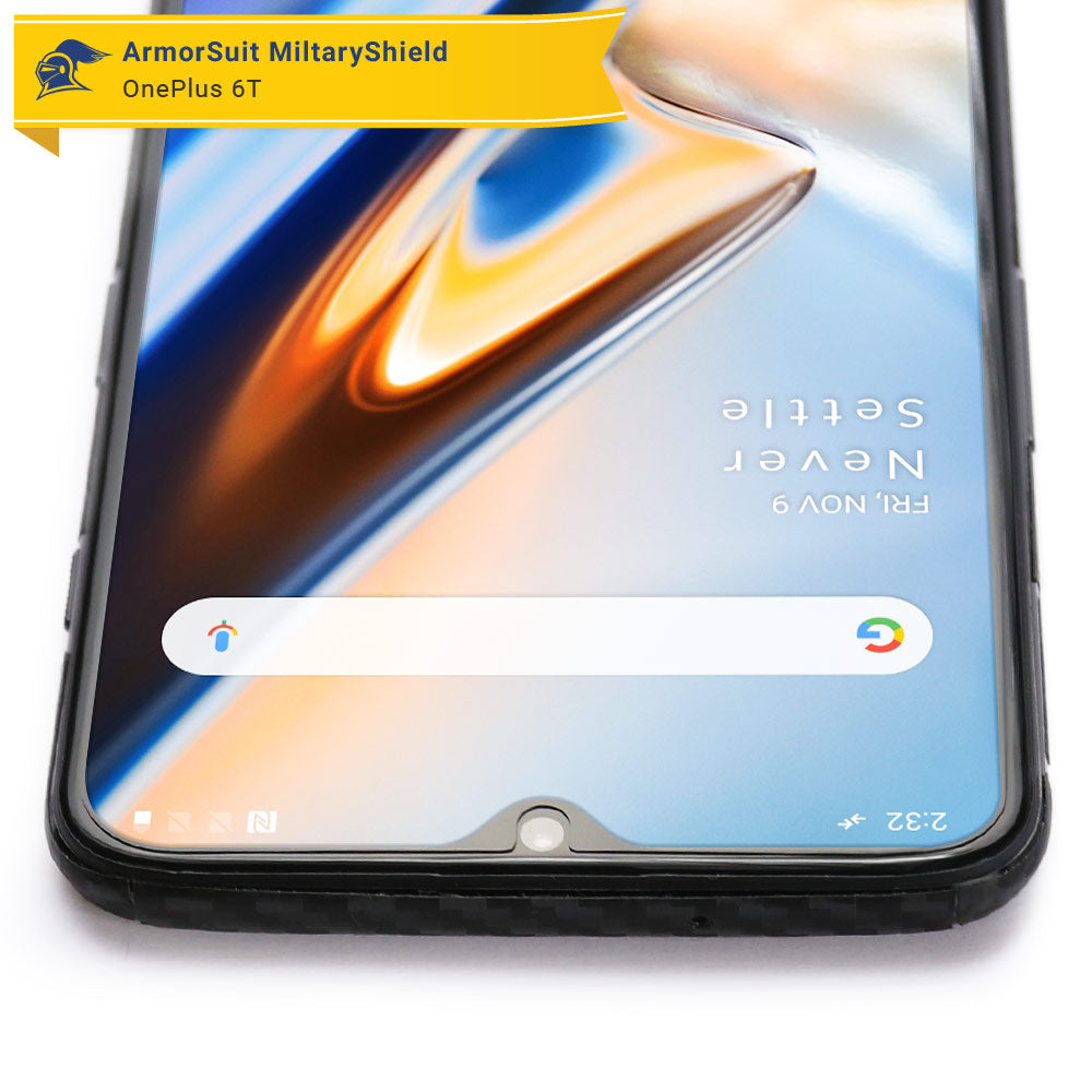 [2 Pack] OnePlus 6T Case Friendly Screen Protector