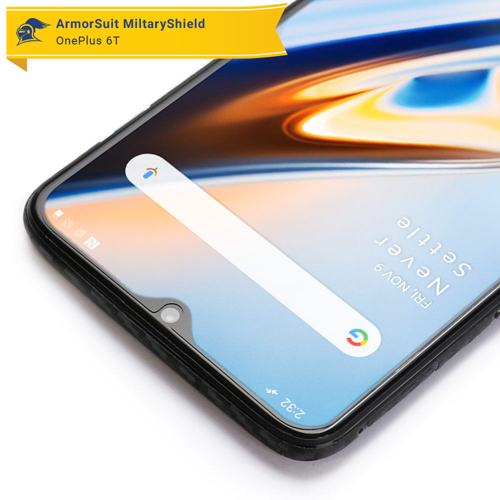 [2 Pack] OnePlus 6T Case Friendly Screen Protector