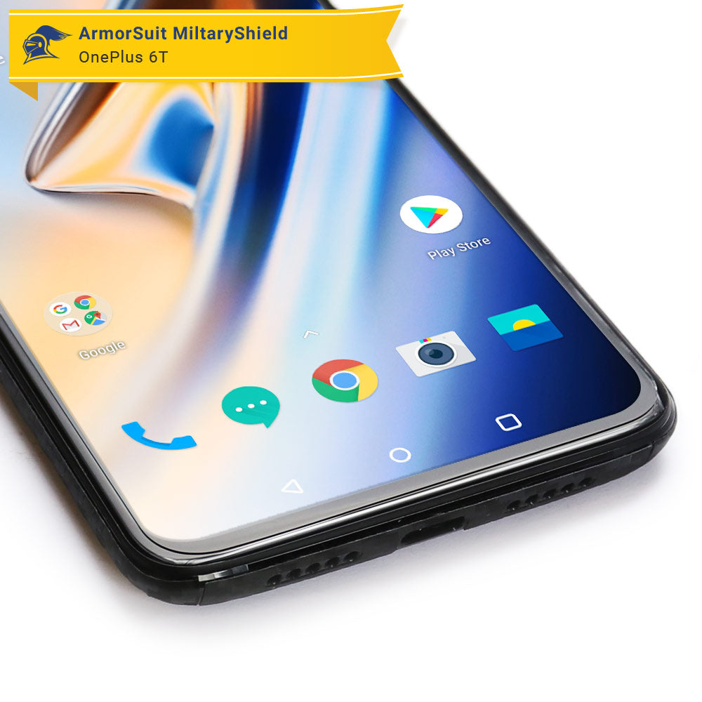 [2 Pack] OnePlus 6T Case Friendly Screen Protector