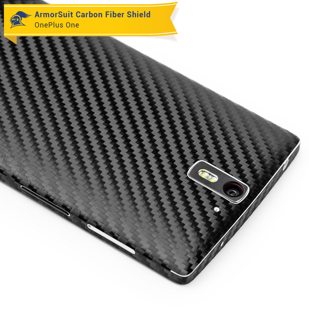 OnePlus One Screen Protector + Black Carbon Fiber Film Protector