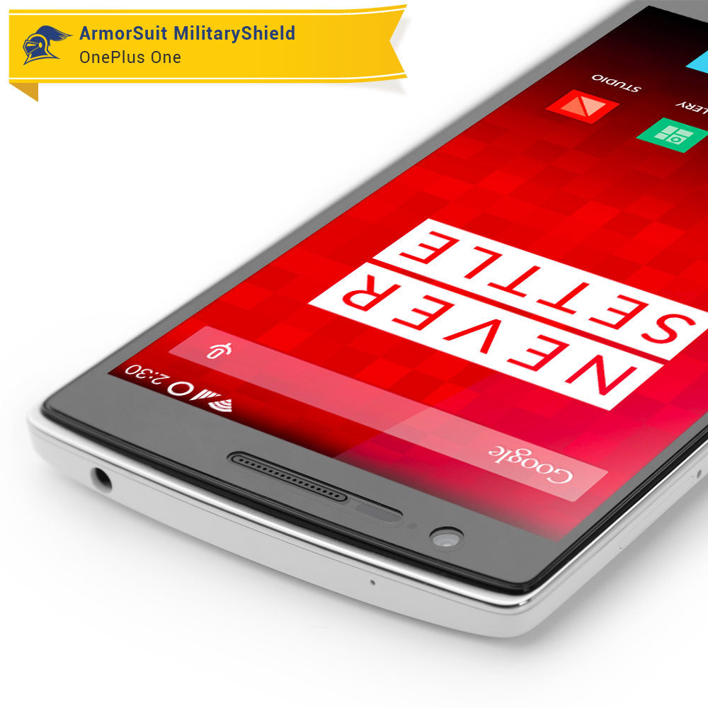 OnePlus One Screen Protector + White Carbon Fiber Film Protector