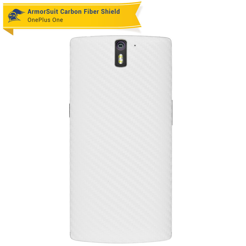 OnePlus One Screen Protector + White Carbon Fiber Film Protector