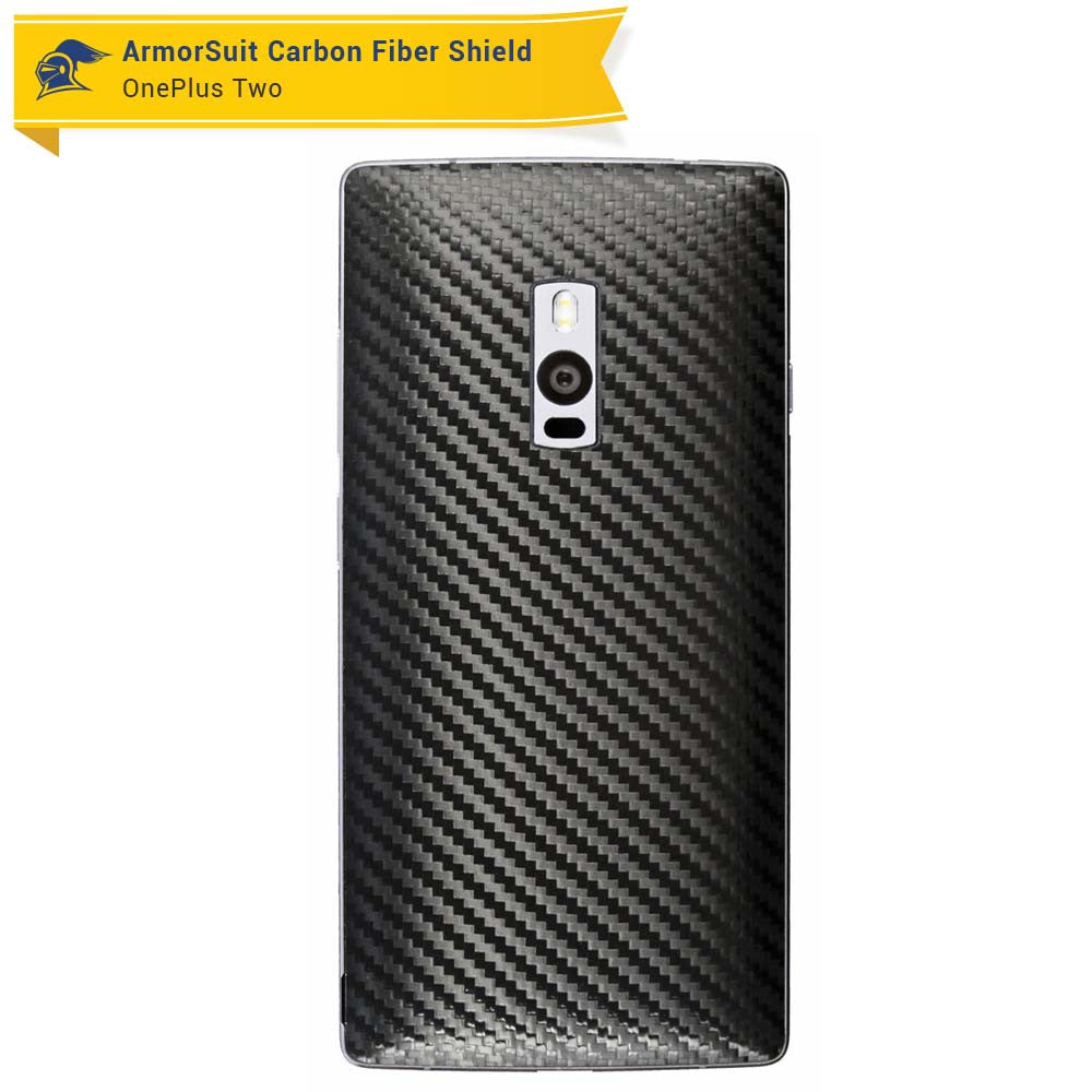 OnePlus X Screen Protector + Black Carbon Fiber Skin