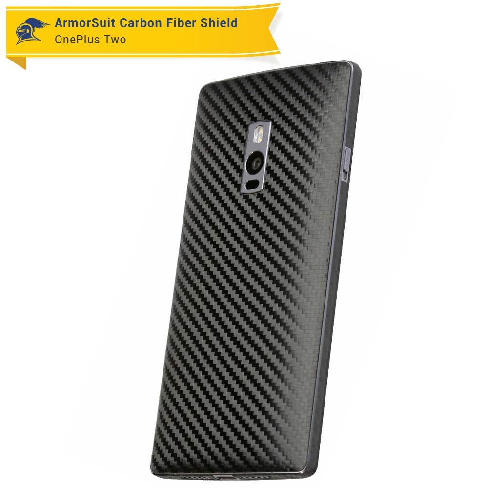 OnePlus X Screen Protector + Black Carbon Fiber Skin