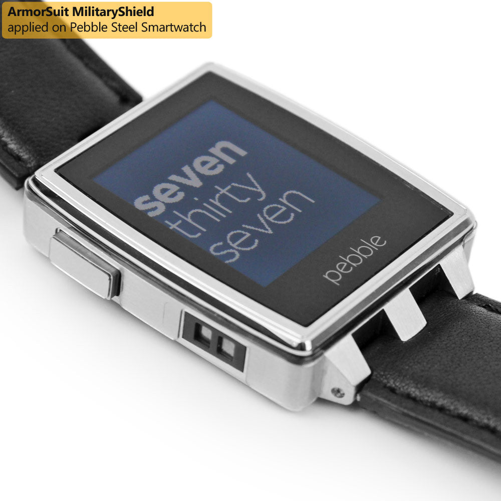 Pebble Steel Smartwatch Screen Protector + Full Body Skin Protector