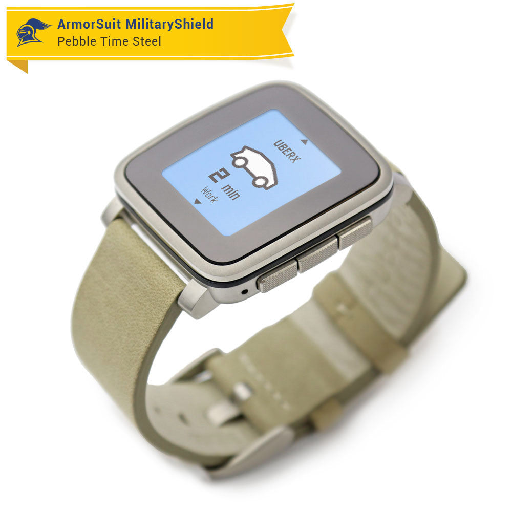 Pebble Time Steel Anti-Glare (Matte) Screen Protector [2-Pack]