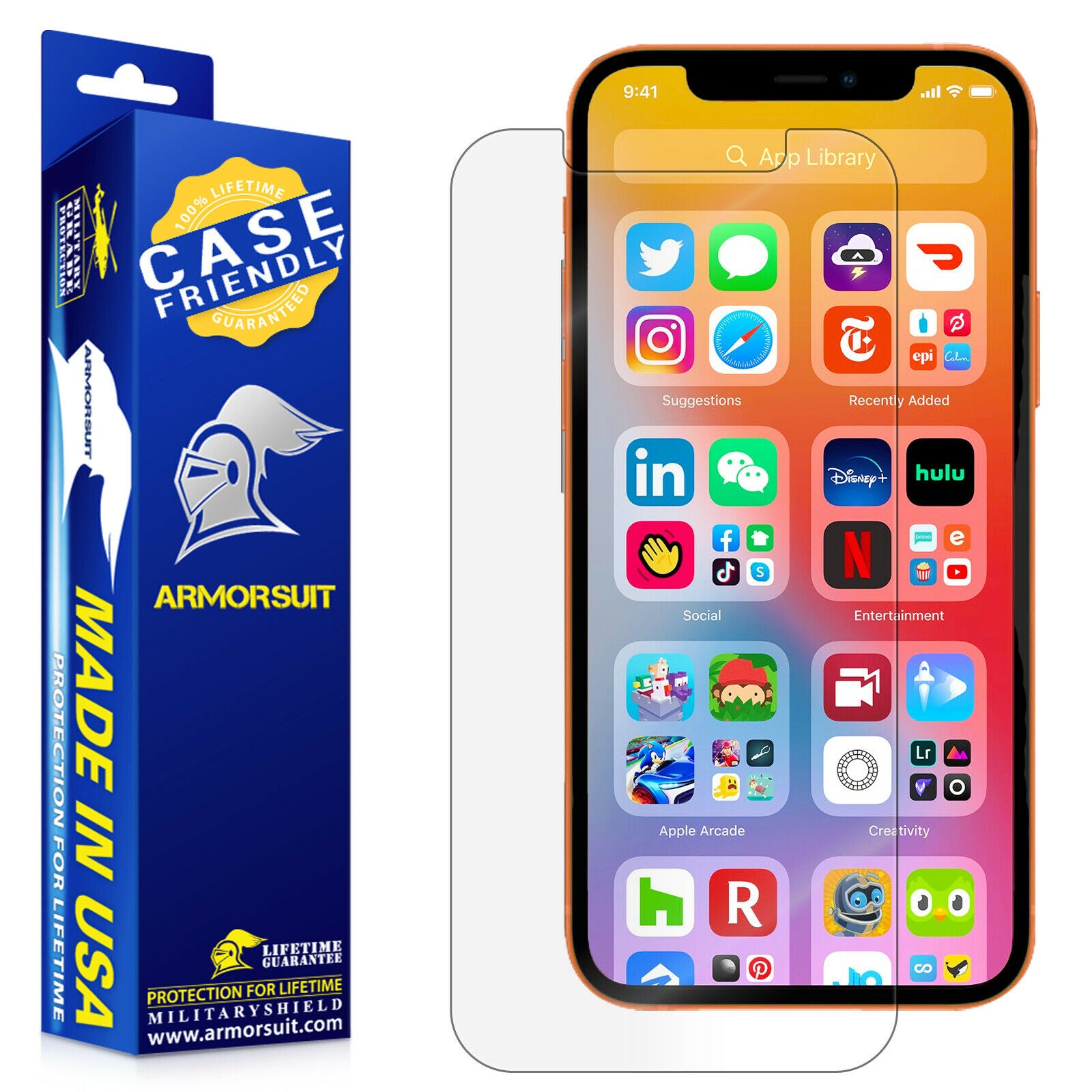 [2 Pack] iPhone 12 Mini (5.4) Screen Protector Case-Friendly