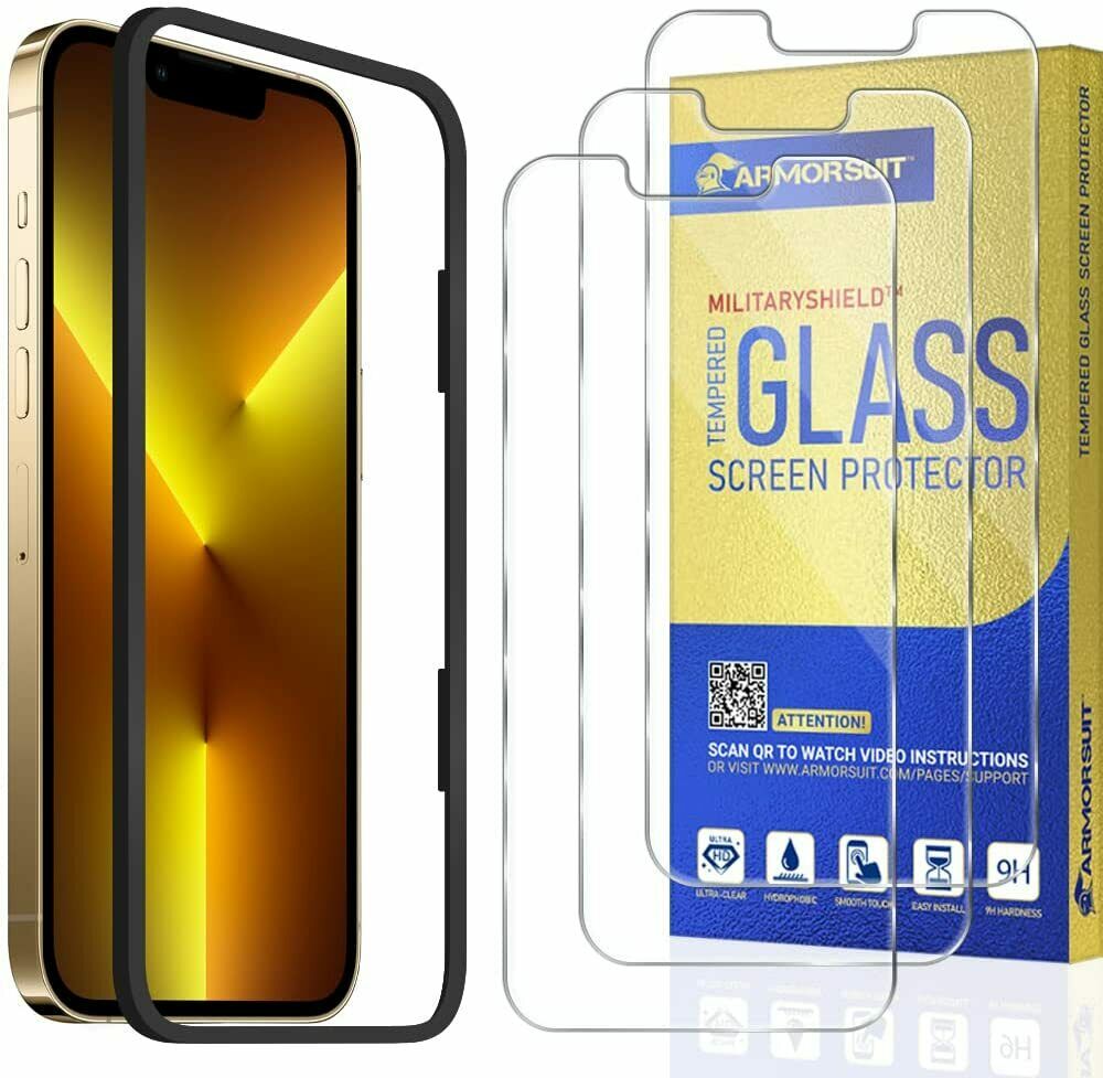 [3 Pack] ArmorSuit for Phone 13/13 Pro (6.1 in) Tempered Glass Screen Protector