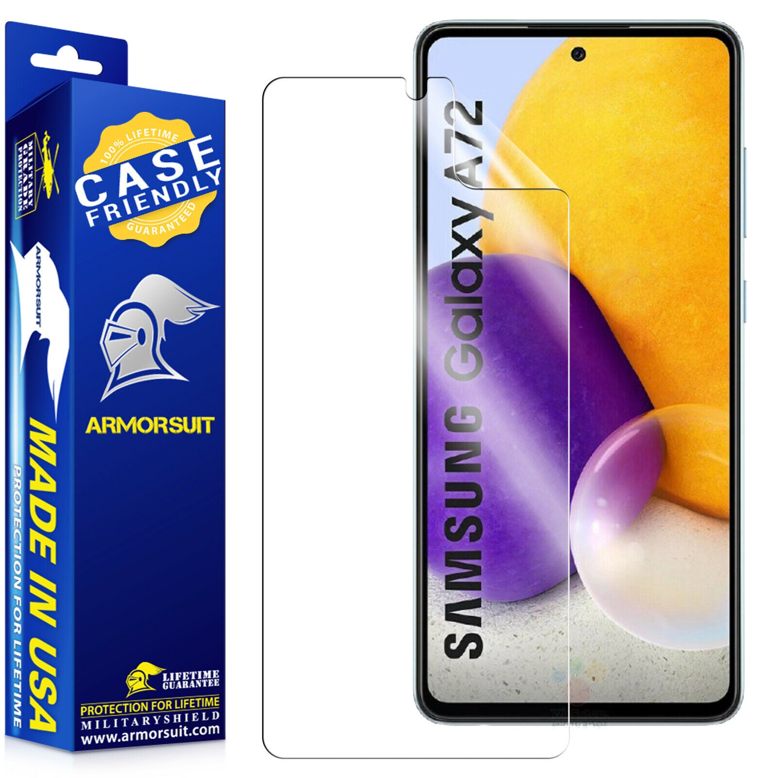[2-Pack] Samsung Galaxy A72 Screen Protector - Case-Friendly