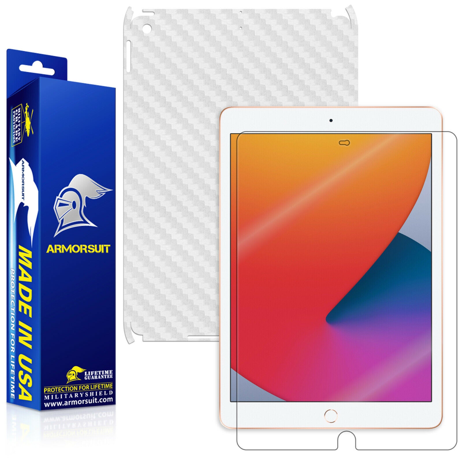 Apple iPad 10.2" (2019-2021)Screen Protector + Carbon Fiber Skin