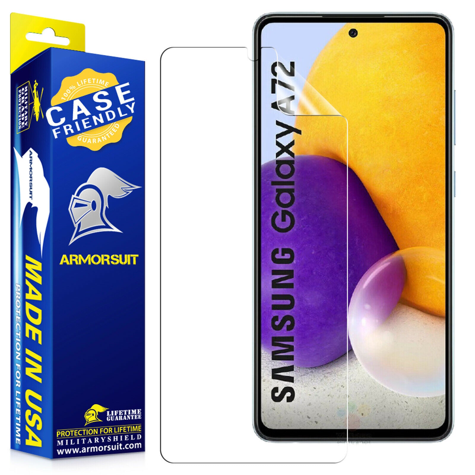 [2-Pack] Samsung Galaxy A72 Screen Protector - Case-Friendly Matte