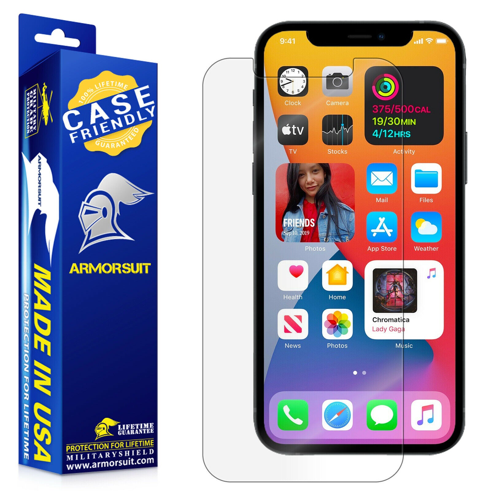 [2 Pack] iPhone 12 Pro Max (6.7) Case-Friendly Screen Protector
