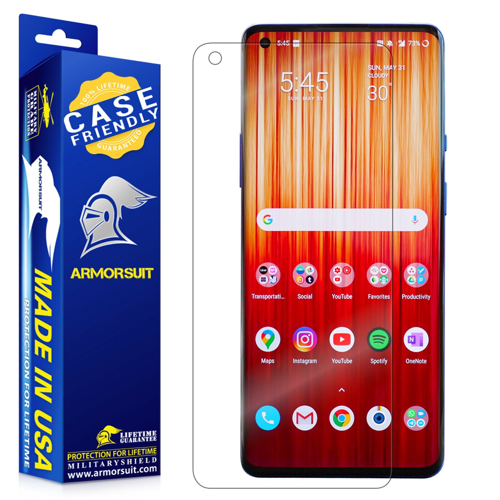 [2 Pack] OnePlus 8 Pro Screen Protector (Case-Friendly)