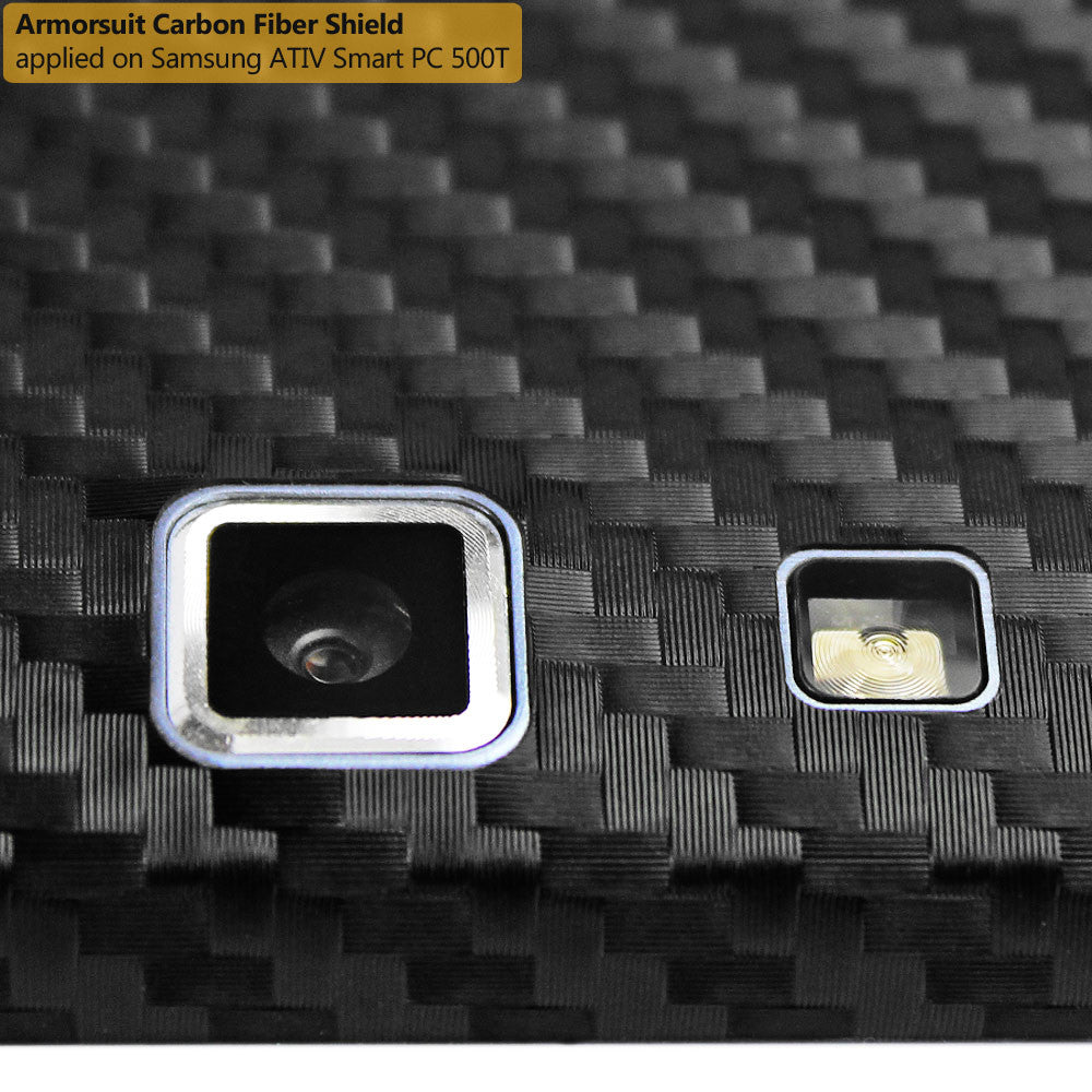 Samsung ATIV Smart PC 500T Screen Protector + Black Carbon Fiber Film Protector