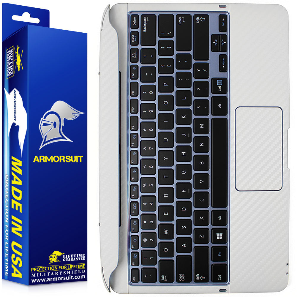 Samsung ATIV Smart PC 500T Keyboard White Carbon Fiber Film Protector