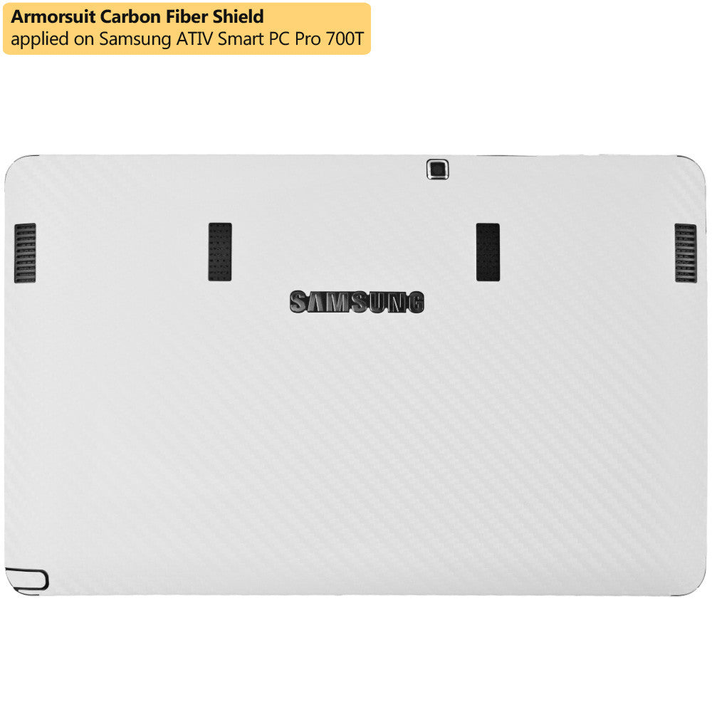 Samsung ATIV Smart PC Pro 700T Screen Protector + White Carbon Fiber Film Protector
