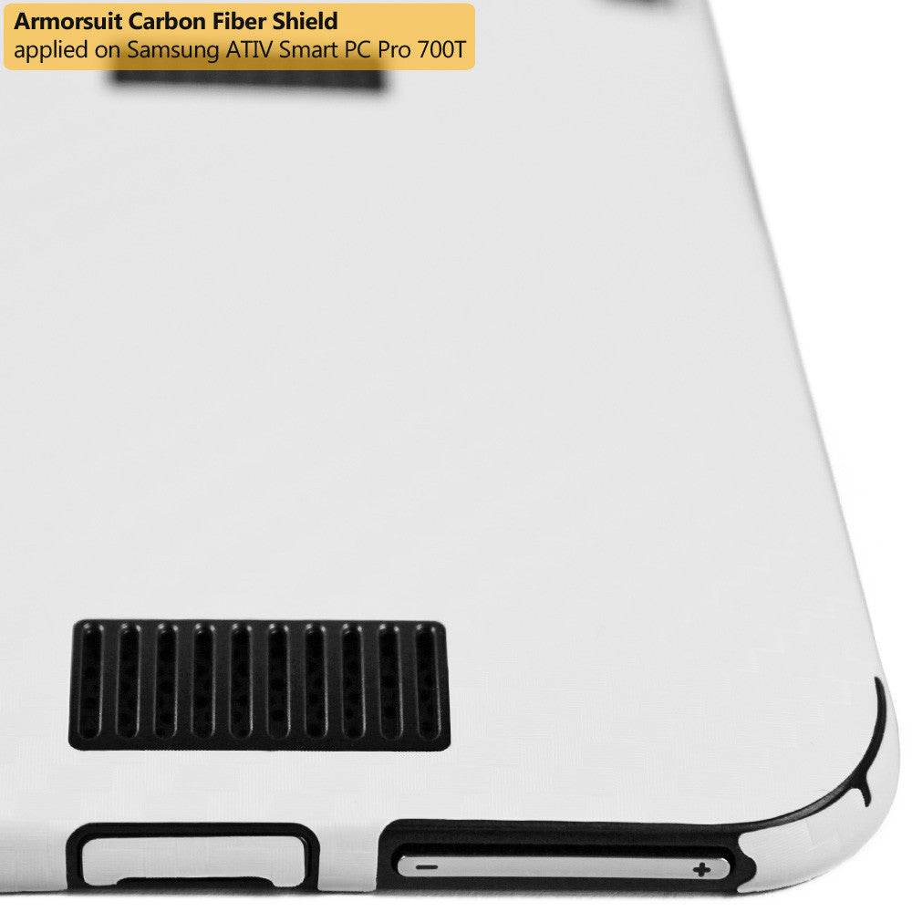 Samsung ATIV Smart PC Pro 700T Screen Protector + White Carbon Fiber Film Protector