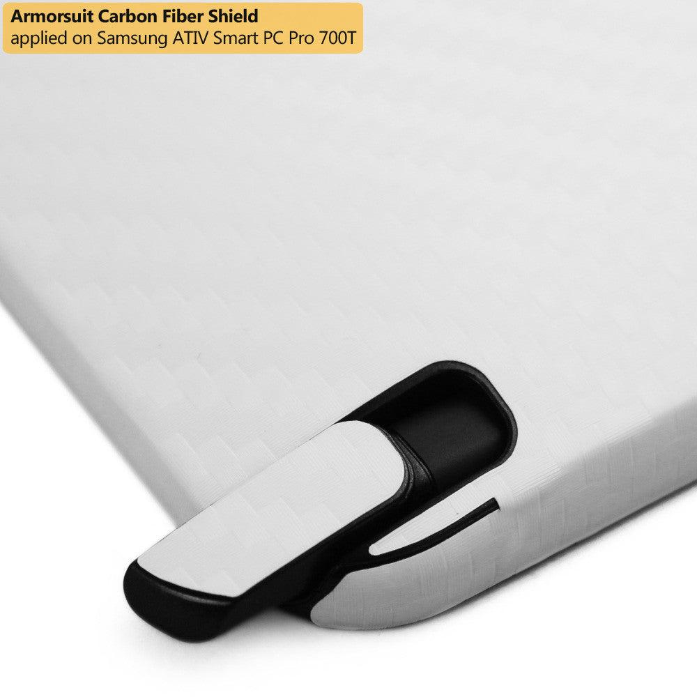 Samsung ATIV Smart PC Pro 700T Screen Protector + White Carbon Fiber Film Protector