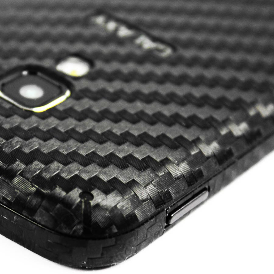 Samsung Galaxy Exhilarate Screen Protector + Black Carbon Fiber Skin Protector