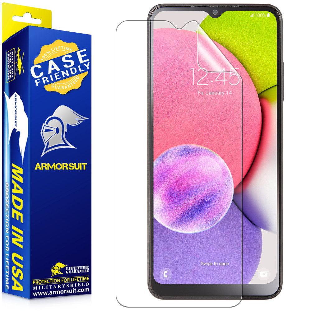 [2 Pack] ArmorSuit MilitaryShield Anti-Glare Screen Protector Designed for Samsung Galaxy A03s [6.5 inch] (2021) Case Friendly Anti-Bubble Matte Film