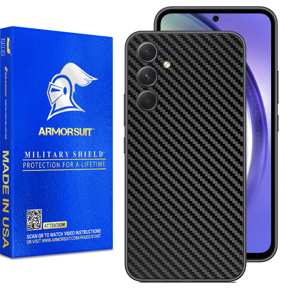 Armorsuit MilitaryShield Carbon Fiber Skin Wrap Film Designed for Samsung Galaxy A54 (2023)