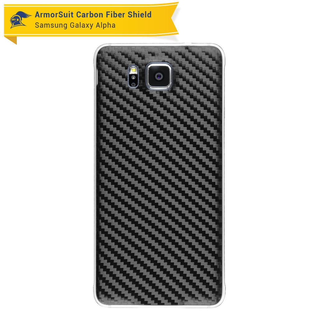 Samsung Galaxy Alpha Screen Protector + Carbon Fiber Skin