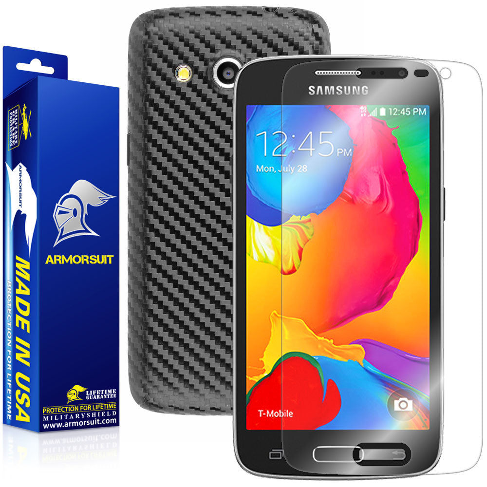 Samsung Galaxy Avant Screen Protector + Carbon Fiber Skin