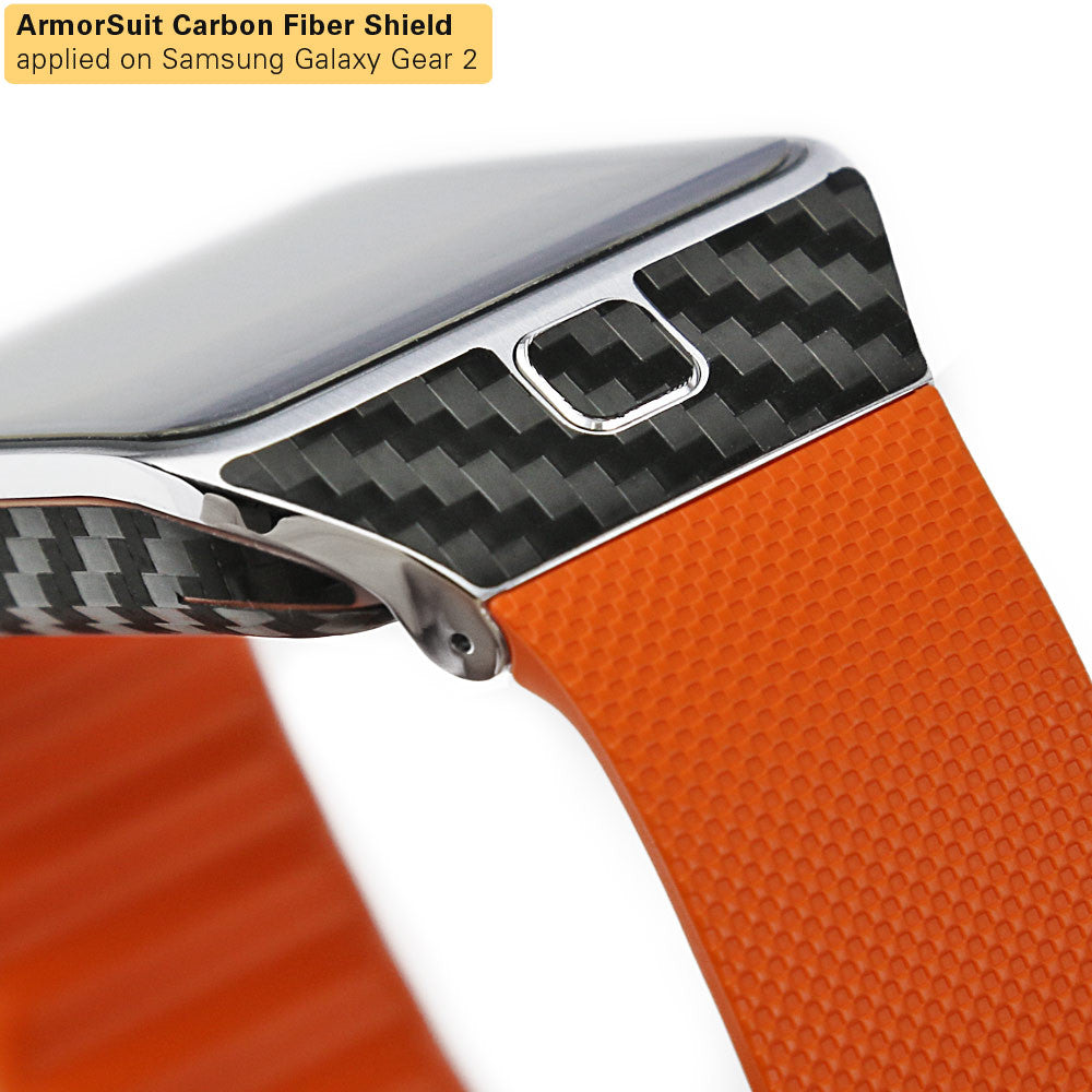 Samsung Galaxy Gear 2 Screen Protector + Black Carbon Fiber Film Protector