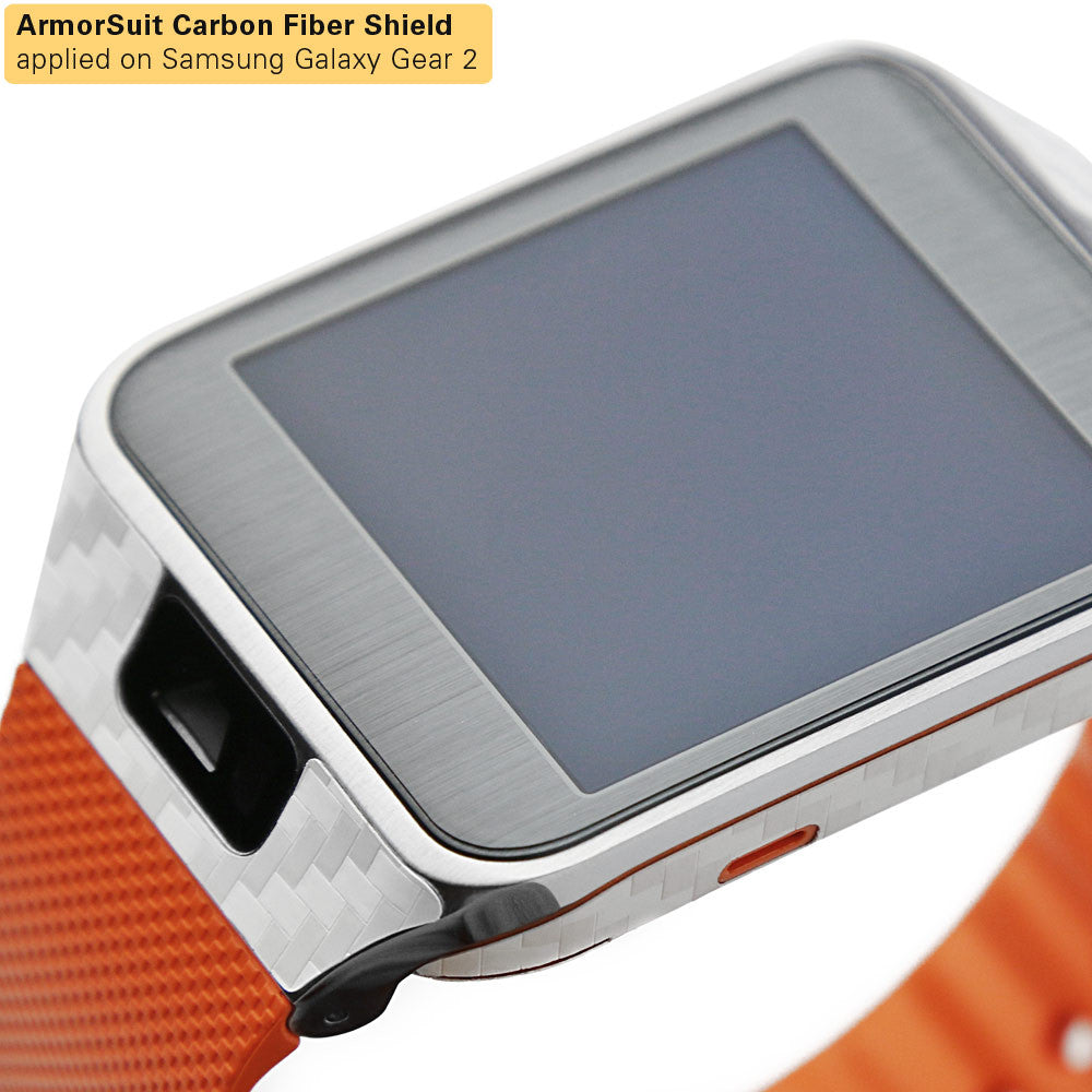 galaxy gear 2 sm r380 Samsung Galaxy Gear 2 Screen Protector + White Carbon Fiber Film Protector
