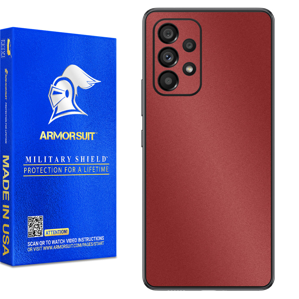 Armorsuit MilitaryShield Carbon Fiber Skin Wrap Film + HD Clear Screen Protector Designed for Samsung A53 (2022) - Anti-Bubble Film