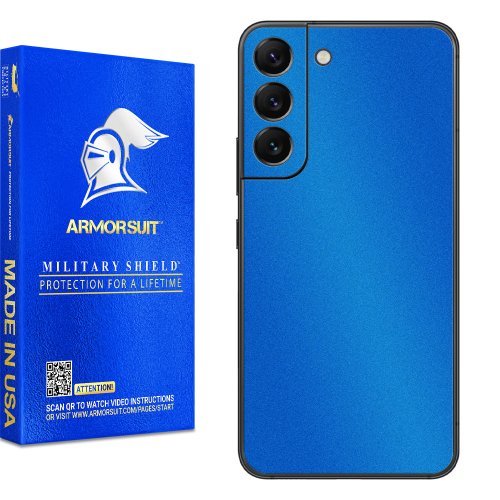 Armorsuit MilitaryShield Carbon Fiber Skin Wrap Film + HD Clear Screen Protector Designed for Samsung S22 Plus (2022) - Anti-Bubble Film