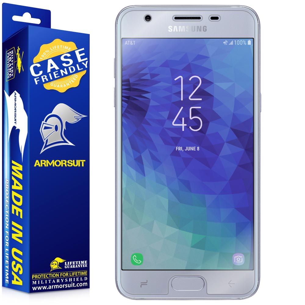 [2-Pack] Samsung Galaxy J3 (2018)/J3 Star/Amp Prime 3 Case-Friendly Screen Protector